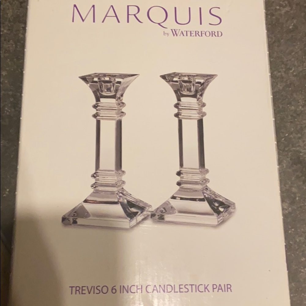 Marquis by waterford pair candlesticks
